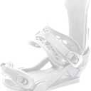 Snowboard Bindings Lightweight Snow Shoes Bindings Rear Entry Bindings for Men and Women Easy to Put on and Take Off (Medium, White)