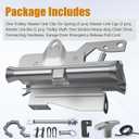41A3489 Garage Door Opener Carriage, Complete Chain Drive Trolley Assembly Replacement Parts, Fits Liftmaster, Chamberlain, Sears Craftsman Garage Door Openers That utilize a T-Rail Assembly, Silver