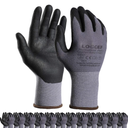 Safety Work Gloves MicroFoam Nitrile Coated-12 Pairs,Seamless Knit Nylon Gloves,Home Improvement,Micro-Foam Gloves 9/L