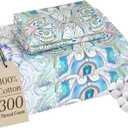 MCO 100% Cotton Sheet Set Floral Printed, 300 Thread Count Cotton Queen Sheet Set, 16" Deep Pocket, Breathable Cooling Sheets 4 Pieces (Queen, Paisley)
