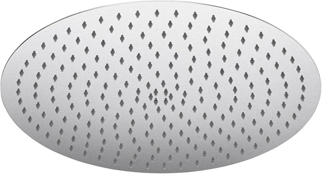 16 Inch Rainfall Shower Head, BSTIIU Stainless Steel Round Shower Head, Extra Large Ceiling Mount Shower Heads, Brushed Nickel 16 Inch Rainfall Shower Head, BSTIIU Stainless Steel Round Shower Head, Extra Large Ceiling Mount Shower Heads, Brushed Nickel