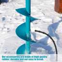 4 Pcs Rubber Guard Strap 11 Inch Ice Auger Blade Protectors High Elastic Auger Cover Strap for Power and Hand Ice Augers Ice Auger Accessories Winter Ice Fishing Accessories
