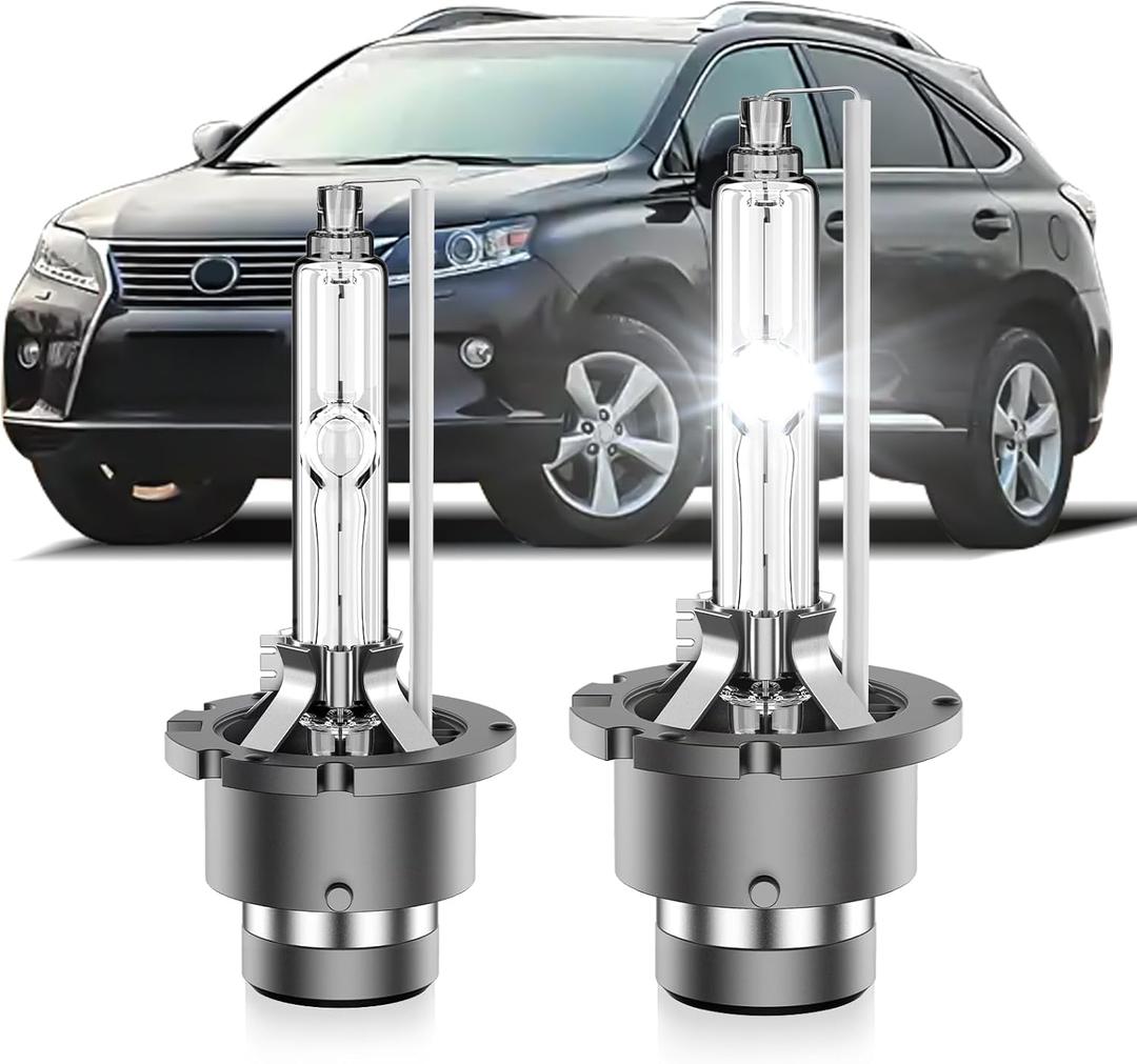 Fit for Lexus 2010 2011 2012 2013 2014 2015 RX350 RX450H ES350 GS350 2007-2017 LS460 D4S HID Xenon Headlight Bulbs, High Low Beam Light Bulb, 6000K Cool White, Pack of 2