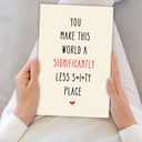 5 x Best Friend Birthday Card, Funny Bestie Birthday Gifts Card, You Make The World Better, Thank You Card for Him Her - You Make This World A Significantly Less Shitty Place (MS136)