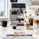 AMZCHEF Espresso Machine With Grinder, Temp Control, 44 Grind Settings