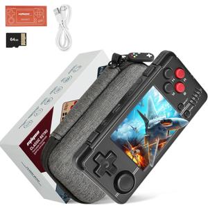 Miyoo A30 Retro Handheld Game Console,Portable Game Emulator with Storage Case,2.8" IPS Screen,Compatible with Many Types of Classic Games.(Black 64GB)
