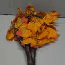 1 Packs 24 Inch Lighted Maple Tree Fall Thanksgiving Decorations with 48 LEDs Timer Battery Operated 3D Acorn Maple Lampshade Artificial Autumn Tree Lights for Thanksgiving Table Decor Home Indoor