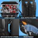 Insulated Backpack Cooler - 54 Cans, 24 Hour Cooling, Wider Straps, Lightweight Leak Proof Liner, Portable Cooler Backpack Bag for Men Women Beach Picnic Travel Lunch Camping - Everlasting Comfort (Black)