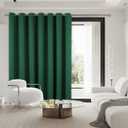 BGment Christmas Sliding Door Curtain 180 X 96 Inches, Wide Thermal Blackout Curtains Room Darkening Room Divider Window Curtain, 1 Panel, Emerald, 96 Length X Wide 180