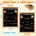 First Day of School Sign Board with 6 Liquid Chalk Markers, Double-Sided