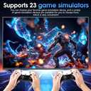 2026 New Retro Game Console,40000+Games and 23 Emulators, with Dual 2.4G Wireless Controllers, Plug and Play 4K HD HDMI TV Game Stick (128GB) White