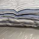 Duvet Cover Twin/Twin XL Size - Extra Soft Twin/Twin XL Size Duvet Cover - Lightweight, Breathable & Cozy w/ Zipper Closures and Ties - 68" x 90" Inches - (Blue Stripes 2) Comforter Not Included