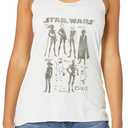 STAR WARS Women's Visions Inked Textbook Tri-Blend Racerback Layering Tank (White Heather) XL