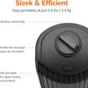 Amazon Basics 28" 60-Degree Oscillating Tower Fan with Powerful Airflow for Bedroom, Living Room, Office, 3 Speeds, Mechanical Control, Air Circulator, 35W, 27.8"H x 9.4"D x 9.4"W, Black