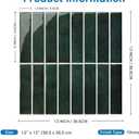 COMSTICKC Dark Green Peel and Stick Backsplash,10 Pcs 12''x12'', Forest Green Peel and Stick Tiles Stickers Adhesive Vinyl Backsplash Kitchen Bathroom,Waterproof,Removable (Dark Green)