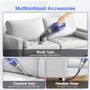 YOOHI Handheld Vacuum Cordless Rechargeable – 6000Pa Mini Hand Held Vacuum, LED Light, 20–25 Mins Runtime, USB Charging, 500ML Cup – Lightweight Small Vacuum Cleaner Cordless for Car/Office/Home