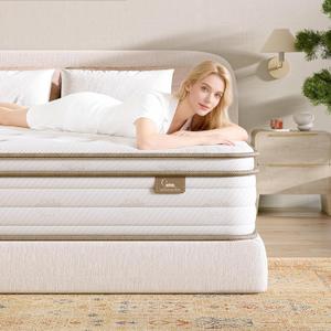 Twin Size 12 Inch Hybrid Mattress for Kids, Teens & Guest Rooms, Zoned Support with Targeted Comfort, Pocket Coil & Foam for Pressure Relief, CertiPUR-US Certified, Mattress in a Box