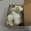 Floweroyal 2 Bunches Peony Artificial Flowers White Flowers Silk Peonies Bouquets for Wedding Party Table Centerpieces Floral Arrangement Home Kitchen Decor