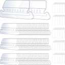 50 Set Hanging File Folder Tabs, Clear Plastic Hanging File Folder Labels Tabs with Paper Inserts Transparent Labels for Quick Identification