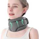 leeveel Neck Brace Cervical Collar, Neck Braces for Neck Pain and Support, Soft Foam Brace for Pain Relief, Adjustable Neck Support Collar for Sleeping, Travelling, Office (Grey)