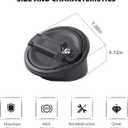 RT-TCZ Fuel Filler Door Locking Gas Tank Cap Cover Decoration Exterior Accessories for 2018-2023 Jeep Wrangler JL JLU,Black