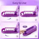 DUBSTAR 2PCS Pill Cutter Splitter for Small and Tiny Pills, Multiple Pill Cutters for Small or Large Pills, Adjustable Pill Splitter with Centering Device and Blade Guard (Purple+Cyan)