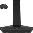 magicplux Wall Mount Range Hood 30 inch, 380 CFM Kitchen Hood With Ducted/Ductless Convertible, 3 Speed Exhaust Fan with LED light, Balck