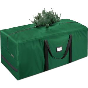BALEINE 9 ft Christmas Tree Storage Bag, Heavy Duty 900D Oxford Fabric with Reinforced Handles and Dual Zippers Wide Opening, Extra Large Storage Container for Trees and Decorations (Green)