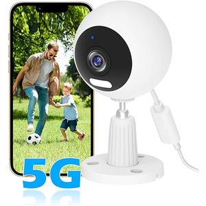 5G Cameras for Home Security,3MP Outdoor Indoor Security Camera for Baby/Elder/Dog/Pet/Nanny, WiFi Baby Monitor, 3 Alarm Modes, 3 Night Vision, IP66 Waterproof, 24/7 SD Recording/Cloud
