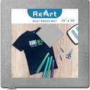 ReArt 15" x 15" Heat Press Mat for Cricut Easypress Both Sides Applicable - Mat for Heat Press Machines and HTV and Iron On Projects