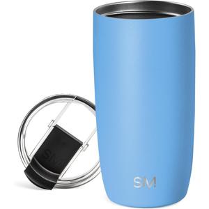 Simple Modern Voyager Tumbler with Flip Lid | Travel Coffee Mug | Insulated Stainless Steel Cold Brew Iced or Hot Coffee Cup | Gifts for Women Men Her Him | 16oz, Snow Day
