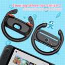 DLveer Steering Wheels Compatible with Switch 2 Controllers,Racing Wheels for Gaming, Simulates Realistic Racing Experience,Steering Wheel Accessory Compatible with Switch 2 Joycon Controller