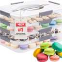 Cookie Storage Containers with Lids, 4-Layer Stackable Cookie Storage Containers | Bpa-Free Plastic, Microwave & Freezer Safe | Baked Goods, Snacks, Baked Goods for Portable Cookie Containers