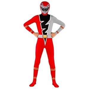 Morphsuits Red Power Rangers Dino Fury, Power Rangers Dino Charge Morpher, Boys Halloween Costume, Halloween Costume for Kids (Small)