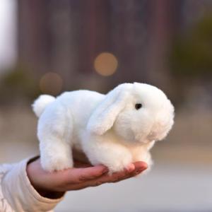 Simulated White Rabbit Plush Toy Realistic Rabbit Doll Children's Day Gift Gift