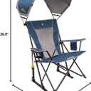 GCI Outdoor Sunshade Rocker Outdoor Rocking Chair with Canopy | Sunshade Rocker, Neptune Blue