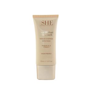 Om She Aromatherapy Skin Perfect BB Cream - Medium coverage, Satin Finish, made with Rosehip Oil - 1.01 Fl Oz
