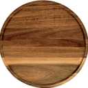 PINXIURY 15.7 Inch Round Wooden Decorative Serving Tray for Coffee Table and Home Decor, Round Wood Tray for Table Centerpiece, Small Candle Tray, Acacia, Appetizer Charcuterie Board