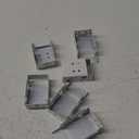 TIHOOD 6PCS 2.5 inch Blind Brackets Low Profile Box Mounting Bracket for Window Blinds