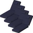 72 x 21 x 4 Inch Olefin Chaise Lounge Cushions, Lounge Chair Cushions with Headrest for Outdoor Furniture - Weather and Fade Resistant Patio Replacement Furniture Lounge Chair Cushion Set of 4, 4 Count-72 in L x 21 in W x 4 in T