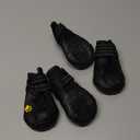 XSY&G Dog Boots,Waterproof Dog Shoes,Dog Booties with Reflective Rugged Anti-Slip Sole and Skid-Proof,Outdoor Dog Shoes 4Pcs (Size 5:2.7''x2.2'')(L*W) for 41-60 lbs, Black)