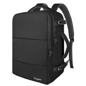 Taygeer Travel Laptop Backpack for Men Women, Airplane Approved Travel Backpack Suitcase with Usb Charging Port, Lightweight College 35l Luggage Bag 15.6inch Laptop Mochila Gifts for Business,Black