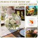 12 Pcs Glass Bubble Bowl Vase Bulk, Clear Round Glass Centerpiece Bowls for Valentine's Wedding Table Decor, Fish Flower Bud Vase Terrarium for Event Party DIY (3.5" h X 3.94" w)
