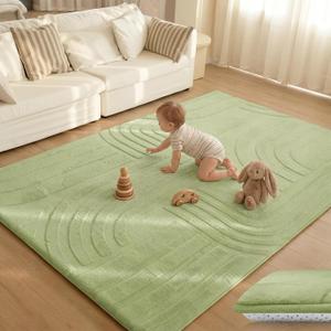 Huloo Sleep Ultra Soft Fluffy Baby Play Mat for Floor,(Sage Green)