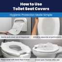 Hospeco Flushable Toilet Seat Covers - 1000 Pcs, 4 Packs of 250 - Disposable Paper Discreet Seats for Commercial Wall Dispenser, 16.75 x 14.25 Half-Fold, White