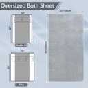 SmoothNovelty 2 Pack Bath Sheets 40 x 80 Inch Jumbo Extra Large Towels Set Oversized Quick Dry Coral Fleece Absorbent and Soft Lightweight Towels for Home Gym Travel Beach Spa Pool Hotel (Light Gray)