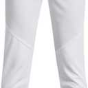 Under Armour Boys' Utility Baseball Pant, (100) White / / Black, Youth Medium