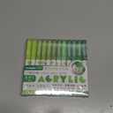 Guangna Acrylic Gel Pens 12 Color, Colored Pens for Journaling, Coloring Books, Calligraphy, Note Taking & DIY Crafts, RollerBall Pen Tip (Green)