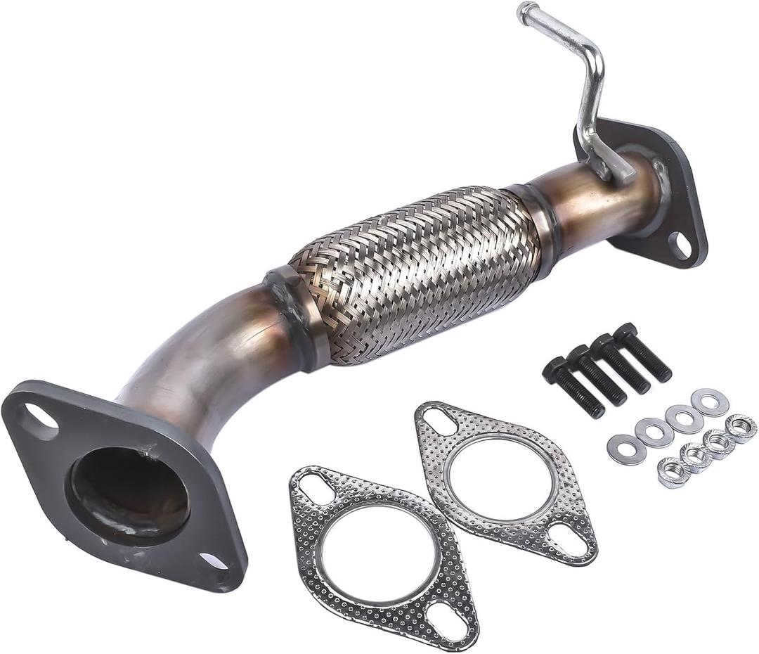 GELUOXI Front Flex Pipe Replacement for Hyundai Sonata 2011-2013 Kia Optima 2011-2015 2.4L 28610-4R000 286104R000(W/o Oxygen Sensor Ports)