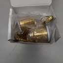 2 Pack Brass Mortise Cylinder Keyed Alike with 4 Keys for SC Keyway Standard Commercial Door Lock Cylinder, Storefront Door Lock Replacements, Gold Finish (1 1/4 "-32 mm Length)